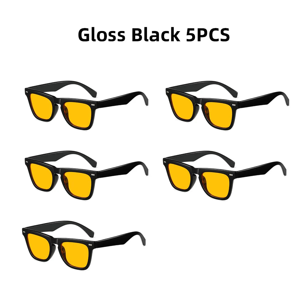 Rectangle Black Blue Light Blocking Glasses Men Gaming anti Bluelight Women Orange Night Vision Computer Eyeglasses