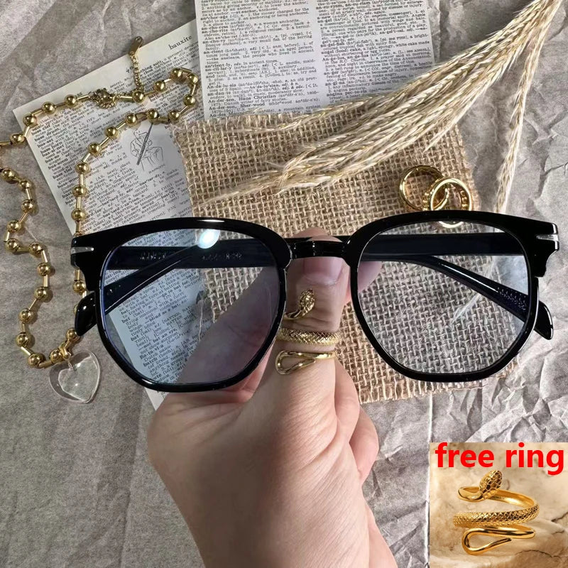 Retro Sunglasses Men Women Popular Square Oval Sun Glasses Ladies Black Eyeglasses Driver Goggles UV400 Mirror