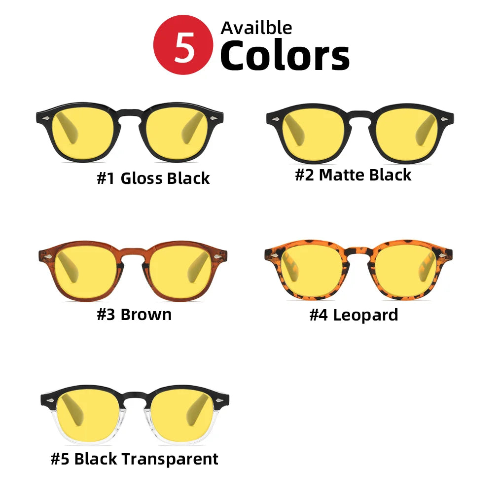 Retro Blue Light Blocking Glasses Men Night Vision Yellow Lens Square UV400 Women Bluelight Filter Computer Eyeglasses