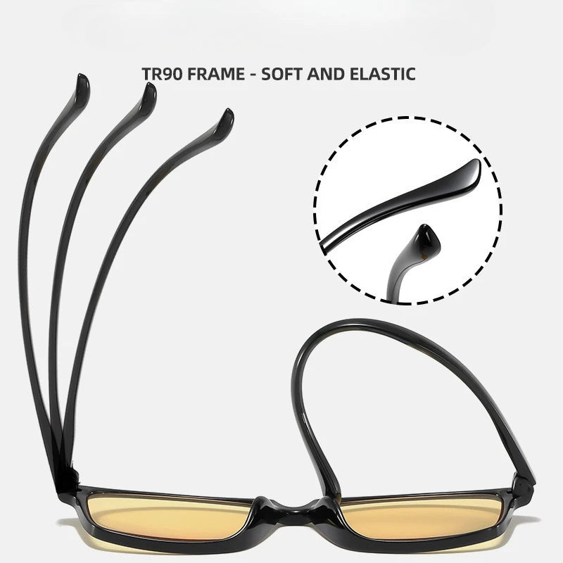 2026 New Ultra-Lightweight TR90 Anti-Blue Light Glasses for Men Classic Driving and Night Vision Goggles Eye Protection Eyewear
