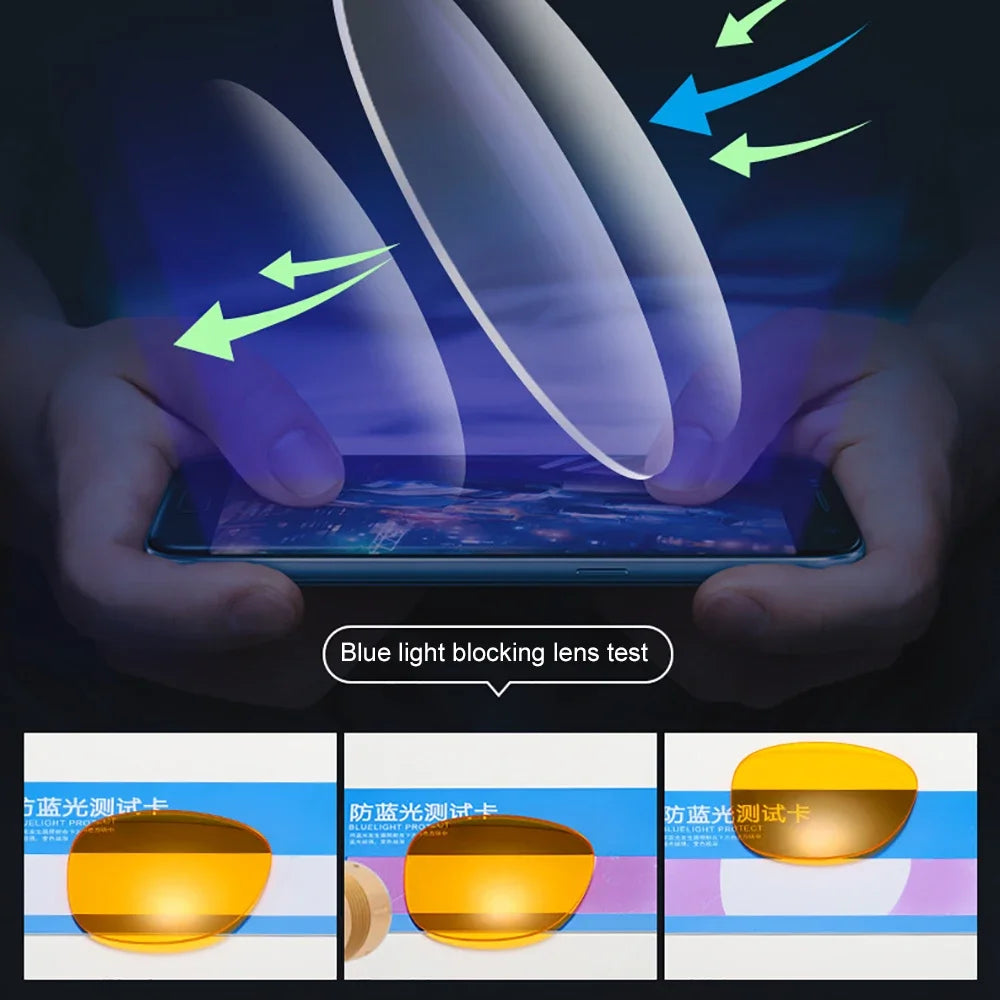 Rectangle Black Blue Light Blocking Glasses Men Gaming anti Bluelight Women Orange Night Vision Computer Eyeglasses