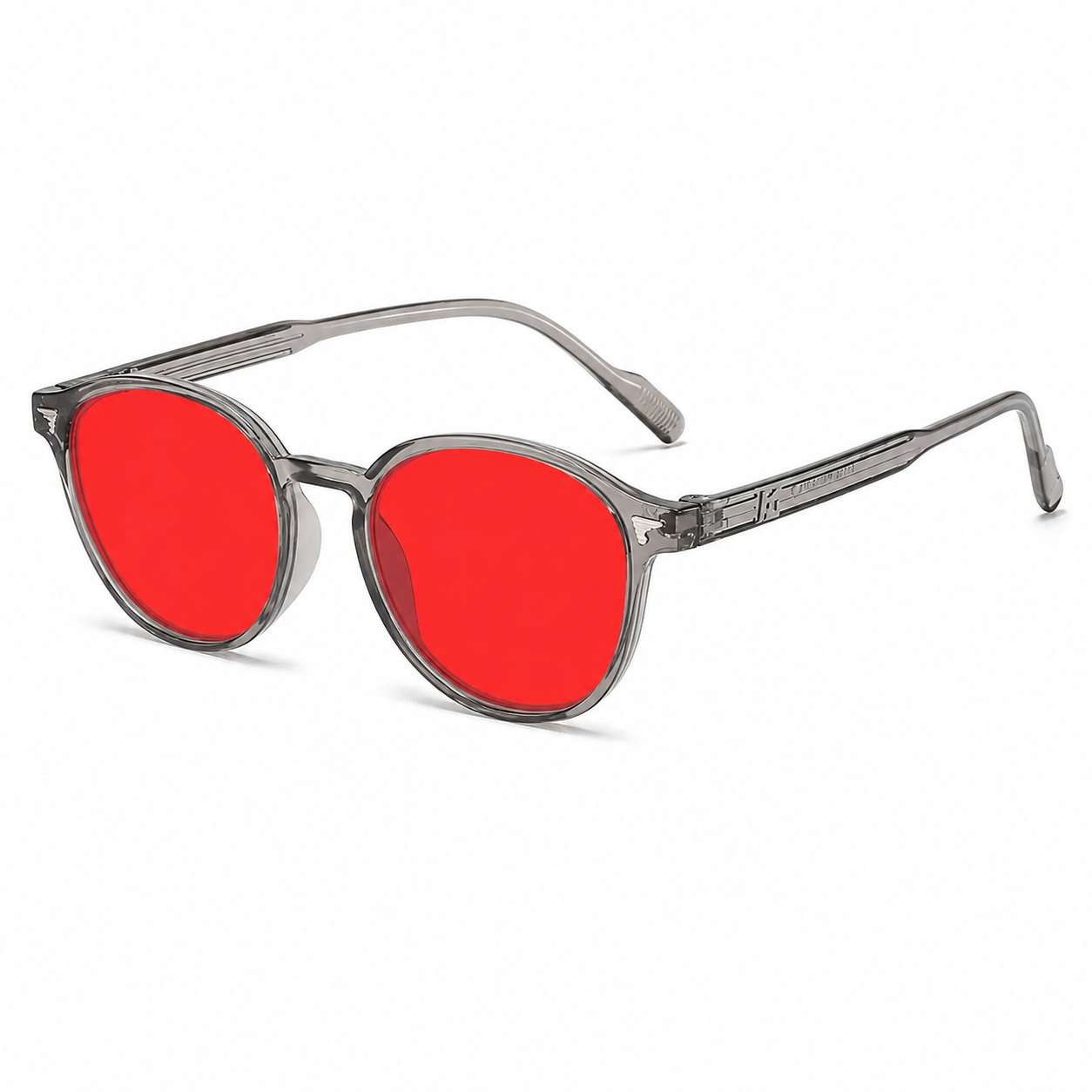 Elian Óptica Amber Round — Yellow-Tint Screen Glasses