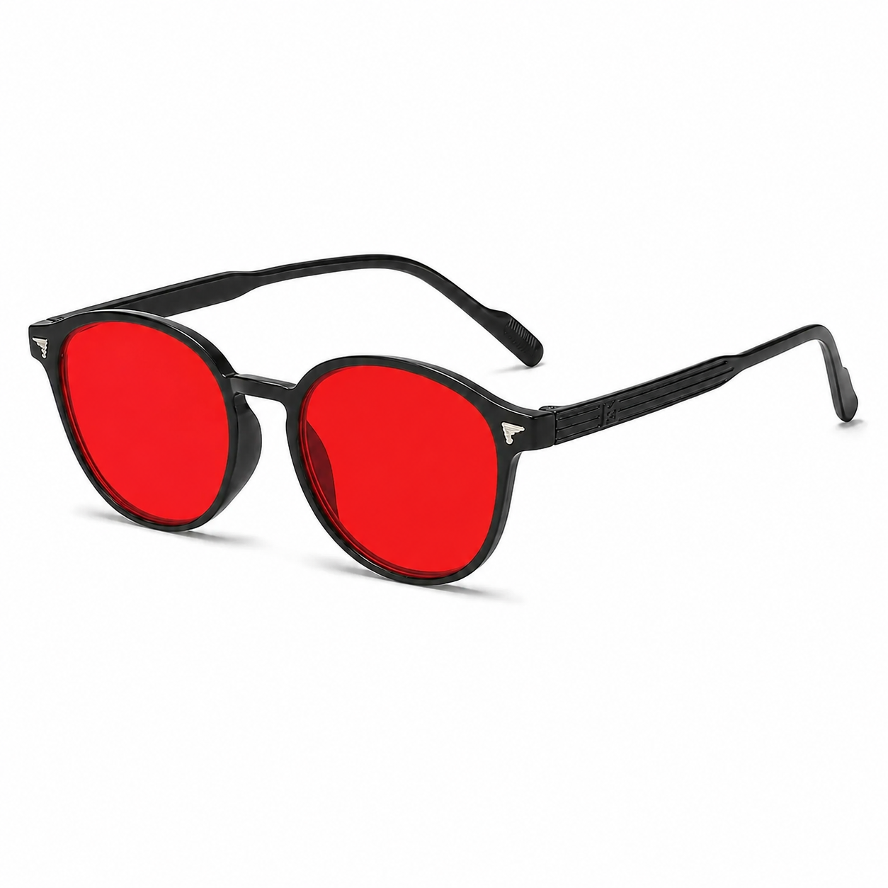 Elian Óptica Amber Round — Yellow-Tint Screen Glasses