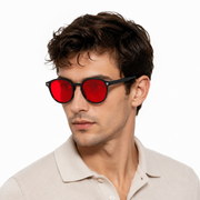Elian Óptica Amber Round — Yellow-Tint Screen Glasses imagen 34