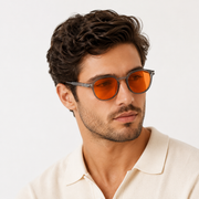 Elian Óptica Amber Round — Yellow-Tint Screen Glasses imagen 29