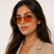 Elian Óptica Amber Round — Yellow-Tint Screen Glasses imagen 30