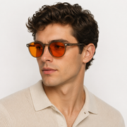 Elian Óptica Amber Round — Yellow-Tint Screen Glasses imagen 24