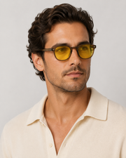 Elian Óptica Amber Round — Yellow-Tint Screen Glasses imagen 9