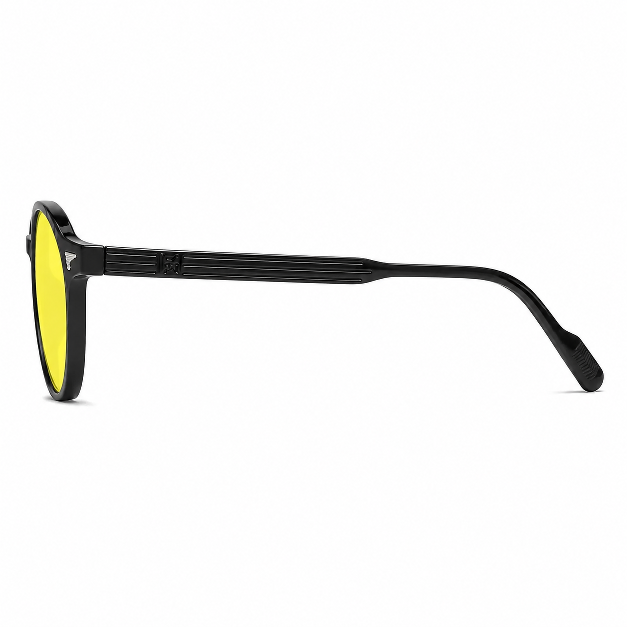 Elian Óptica Amber Round — Yellow-Tint Screen Glasses