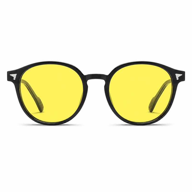 Elian Óptica Amber Round — Yellow-Tint Screen Glasses vista 2
