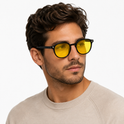 Elian Óptica Amber Round — Yellow-Tint Screen Glasses imagen 4