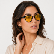 Elian Óptica Amber Round — Yellow-Tint Screen Glasses imagen 5