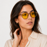 Elian Óptica Amber Round — Yellow-Tint Screen Glasses imagen 10