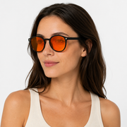 Elian Óptica Amber Round — Yellow-Tint Screen Glasses imagen 20