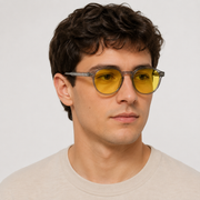Elian Óptica Amber Round — Yellow-Tint Screen Glasses imagen 14