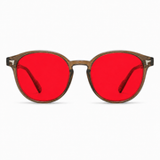 Elian Óptica Amber Round — Yellow-Tint Screen Glasses imagen 42