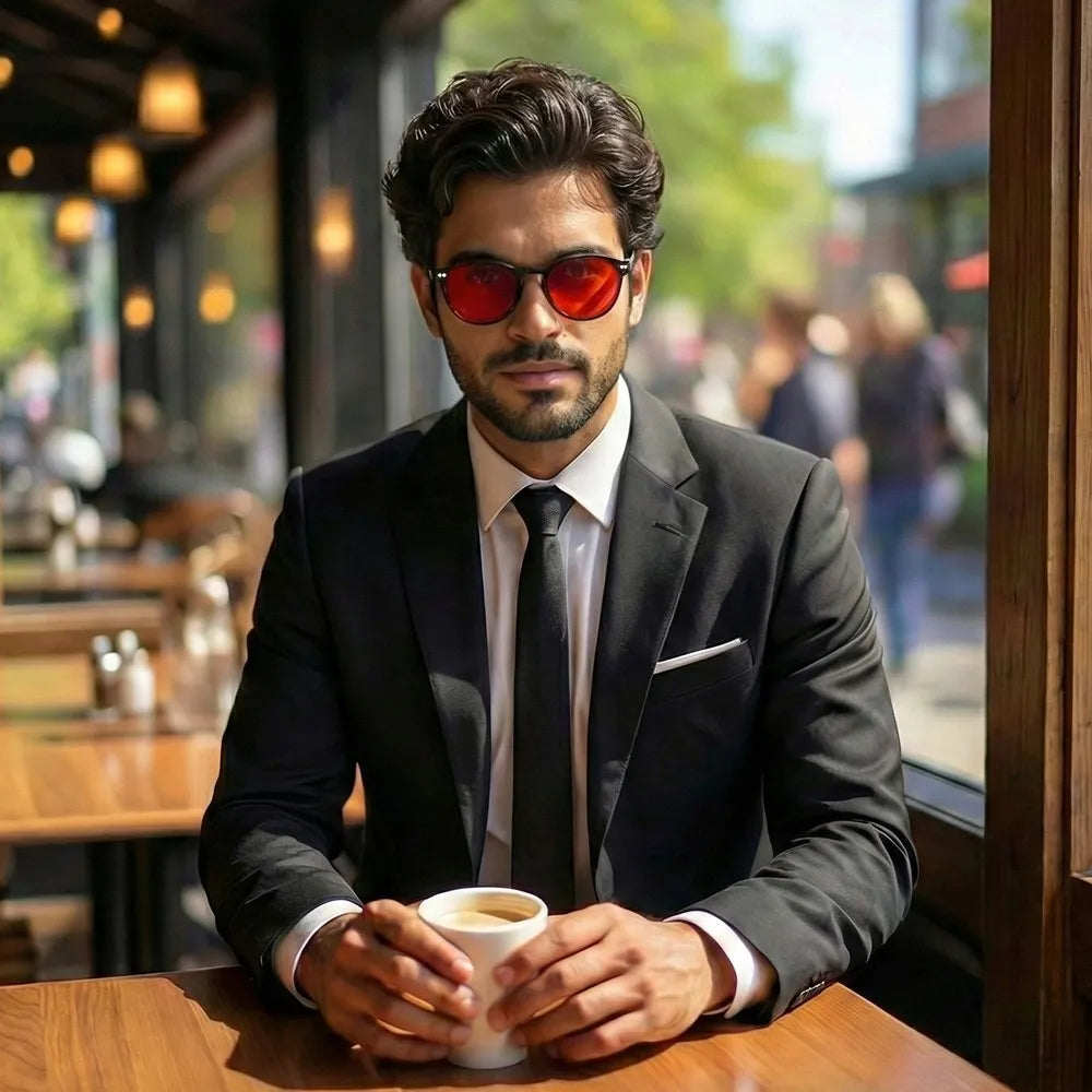 Blue Light Blocking Glasses Red Tinted Lenses Better Sleep Prevent Eye Fatigue Men Women TR90 Nightvision for Work and Sport