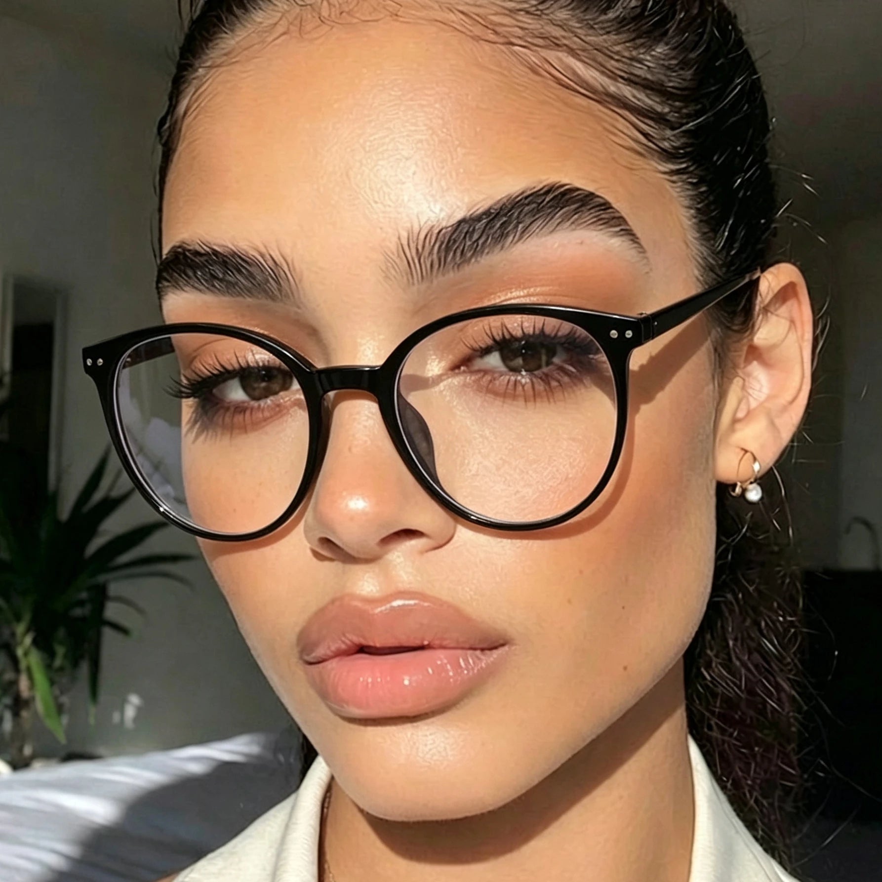 Vintage round Transparent Computer Glasses Frame Women Men anti Blue Light Eyewear Blocking Eyeglass Optical Spectacle