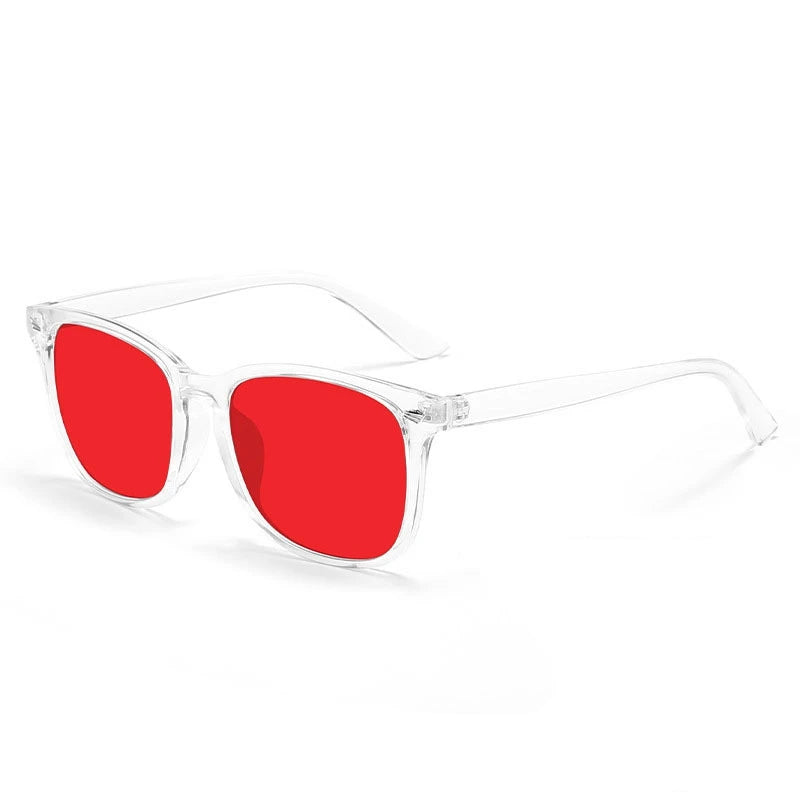 Trendy anti Blue Light Glasses Women Men Better Sleep Red Lens Filter Glasses Anti-Uv Glasses with Tinted Orange Lenses