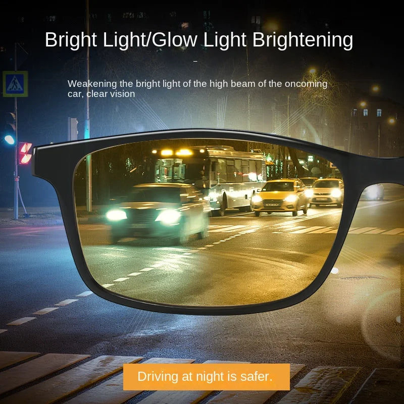 2026 New Ultra-Lightweight TR90 Anti-Blue Light Glasses for Men Classic Driving and Night Vision Goggles Eye Protection Eyewear