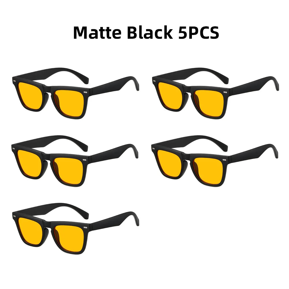 Rectangle Black Blue Light Blocking Glasses Men Gaming anti Bluelight Women Orange Night Vision Computer Eyeglasses