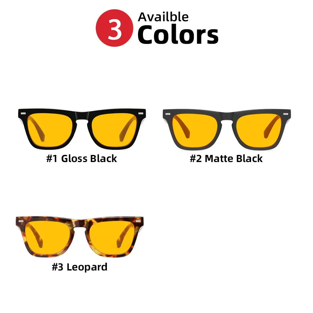 Rectangle Black Blue Light Blocking Glasses Men Gaming anti Bluelight Women Orange Night Vision Computer Eyeglasses